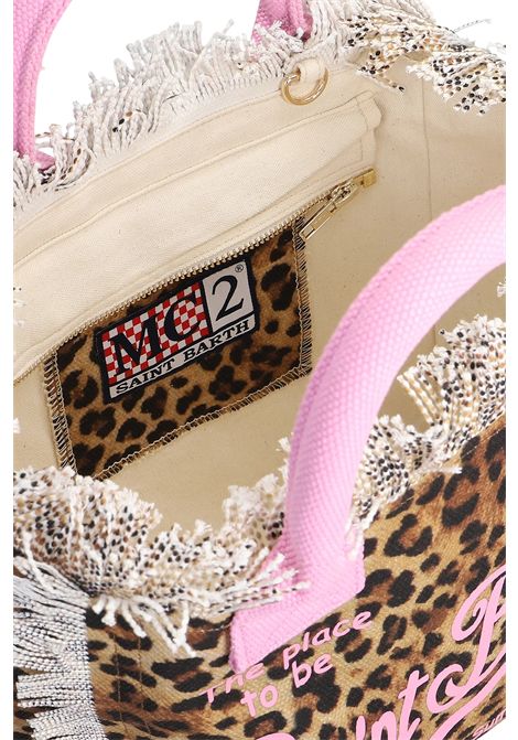 Borsa Mini in canvas SAINT BARTH | VAMI001 VANITY MINI02591L SAND LEOPARD 0021